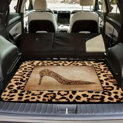 Universal Car Trunk Mat 29" x 39",Purple Colorful Flowers All Weather Trunk Protection Cargo Liner, Durable Cargo Mat Rear Trunk Liner,Stylish Vehicle Interior Accessories Suitable for Most Car Models