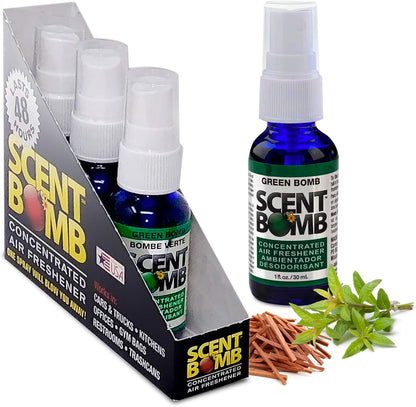 Scent Bomb Air Freshener Spray, Long-Lasting Odor Eliminator - Effective Deodorizer for Home & Car, Fresh Room Spray for Kitchen, Bathroom & Smell Neutralizer - 1 oz Pack of 4, Black Cherry Scent