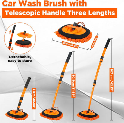 Tool Daily Short Pressure Washer Gun with Foam Cannon, 1/4 Inch Quick Connector, with 5 Pressure Washer Nozzle Tips, 1 Liter