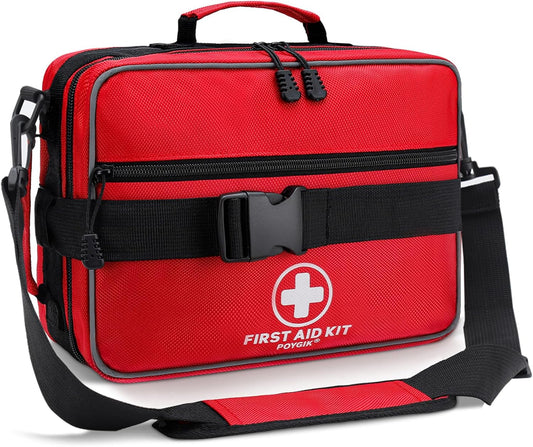 Poygik Premium 420 Piece Large First Aid Kit for Home, Car, Travel, Camping, Truck, Hiking, Sports, Office, Vehicle & Outdoor Emergencies - Emergency Medical Kits, Businesses & Home Medical Supplies