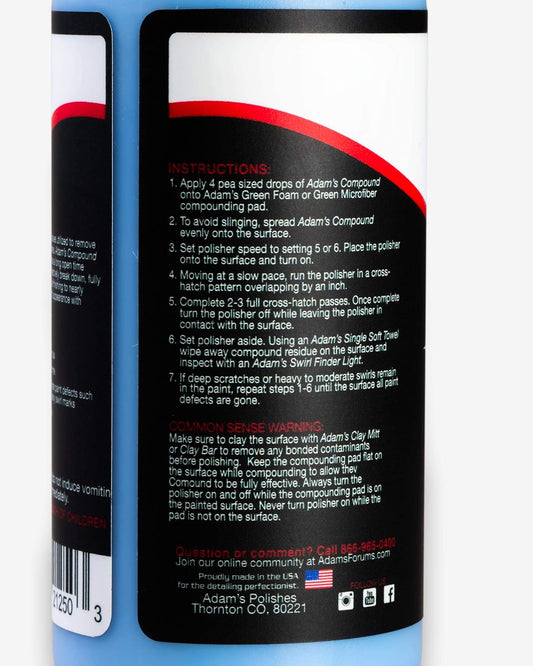 Adam's Polishes 2-Step Polishing System 12oz Combo - Silicone-Free, Body Shop Safe Formula - Quick, Professional Correcting and Polishing Results for Clear Coat, Gel Coat, Single Stage Finishes