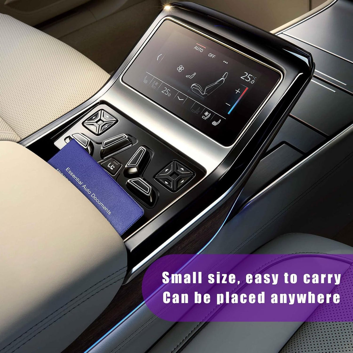 4 PCS Car Registration and Insurance Holder, Vehicle Glove Box Organizers with Closure for License Document, Auto Essential Paperwork Wallet Case Holder, Car Accessories (Black, Car Logo)