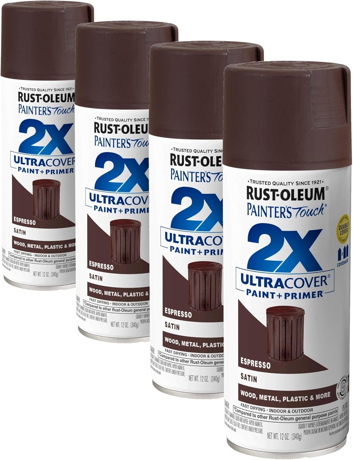 Rust-Oleum 334029 Painter's Touch 2X Ultra Cover Spray Paint, 12 oz, Gloss Clear - Colors C