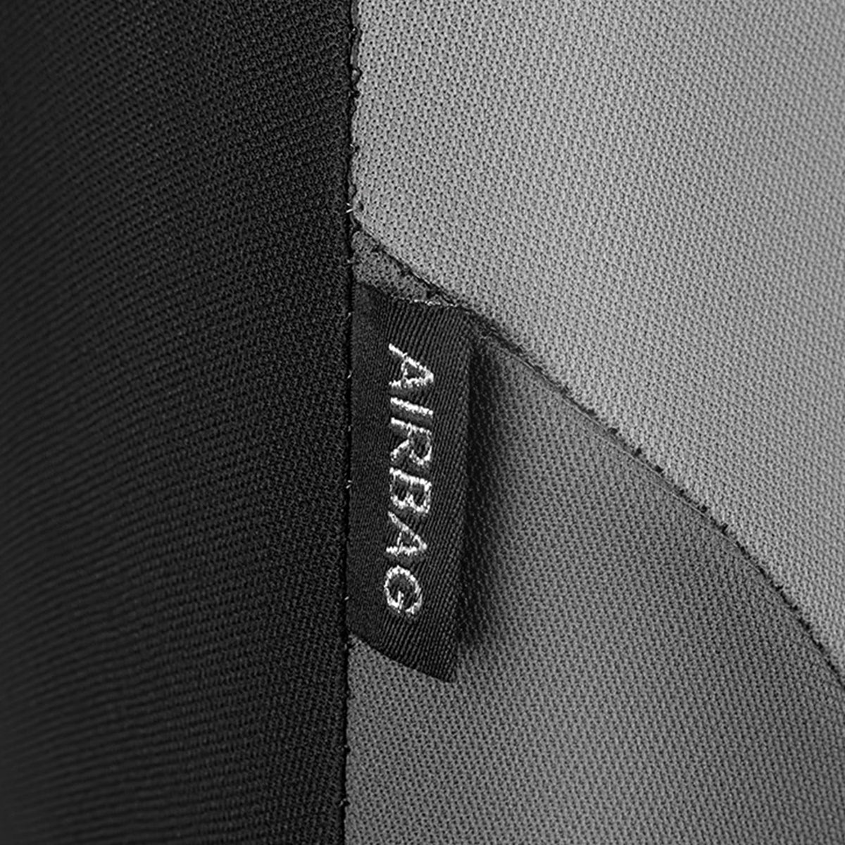 CAR PASS Line Rider Sporty Front Seat Covers,Gray Car Seat Covers Two Front Seats Only, Airbag Compatible,Universal Fit Sedans,Cars,Vans,SUV,Truck(Black and Gray)