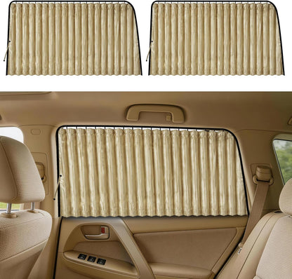 ZATOOTO Suede Car Window Shades 4PCS - Car Window Covers for Ultimate Privacy, UV Protection, and Heat Insulation, Side Window Sun Shade Perfect for Camping, Travel, Baby Safety, and Daily Use