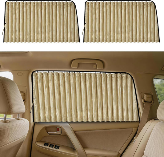 ZATOOTO Suede Car Window Shades 4PCS - Car Window Covers for Ultimate Privacy, UV Protection, and Heat Insulation, Side Window Sun Shade Perfect for Camping, Travel, Baby Safety, and Daily Use