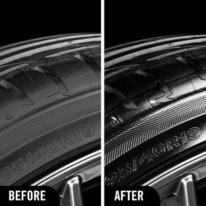 Turtle Wax Hybrid Solutions Graphene Acrylic Tire Shine Spray Coating, Long-Lasting Rich Black Shine, No-Sling, Water-Resistant Tire Dressing with UV and Dirt Repellent Protection, 23oz (Pack of 1)