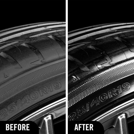 Turtle Wax Hybrid Solutions Graphene Acrylic Tire Shine Spray Coating, Long-Lasting Rich Black Shine, No-Sling, Water-Resistant Tire Dressing with UV and Dirt Repellent Protection, 23oz (Pack of 1)