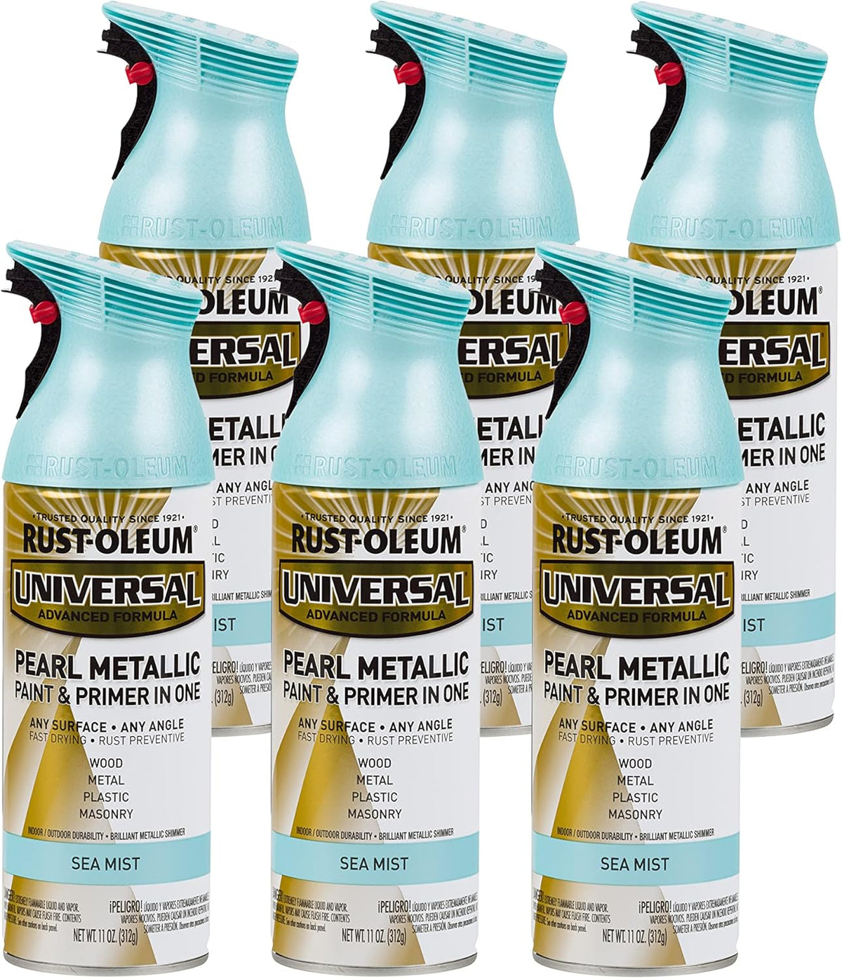 Rust-Oleum 302151 Universal All Surface Clear Topcoat Spray, 11 oz, Dead Flat Clear - Colors A