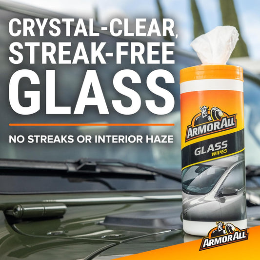 Armor All Complete Car Care Kit - 4-Piece Bundle with Car Wash & Wax, Glass Cleaner Wipes, Tire Foam & UV Protectant Spray, Gift for Car Lovers
