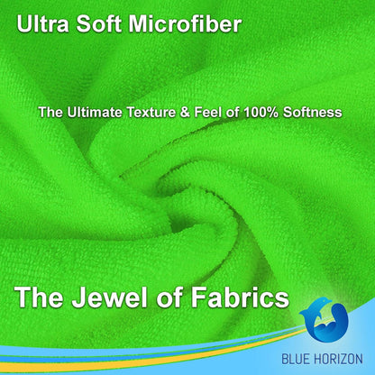 Orange Large Microfiber Cleaning Towels, 36-Pack Dual-Sided Ultra Soft Plush Washcloth, Professional Grade Premium Microfiber Detailing Cloths, Car, Household and Commercial (Orange, 16" x 16")