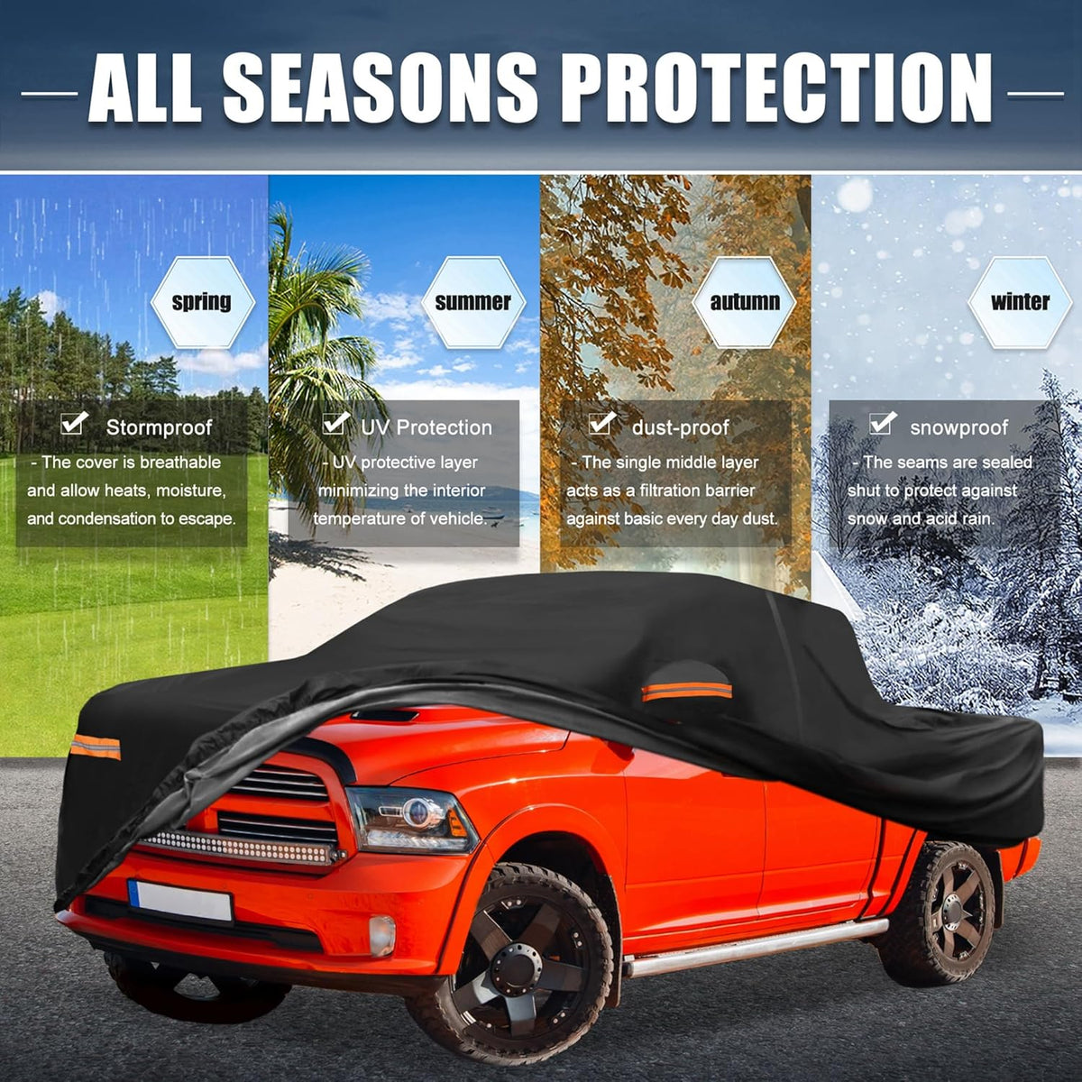 X AUTOHAUX Car Cover for Honda Civic Sedan/Coupe 210D-PU Outdoor Full Car Cover All Weather with Door Zipper for Waterproof Windproof Sun Rain Snow Protection