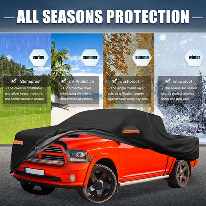 X AUTOHAUX Car Cover for Honda Civic Sedan/Coupe 210D-PU Outdoor Full Car Cover All Weather with Door Zipper for Waterproof Windproof Sun Rain Snow Protection