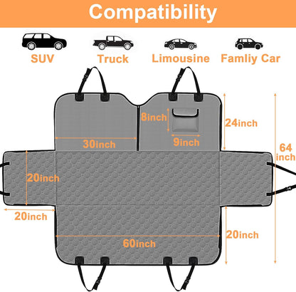Mancro Dog Car Seat Cover for Back Seat, 2026 Upgraded 600D Heavy Duty Waterproof & Scratch-Resistant Dog Hammock for Car, Back Seat Pet Cover for Dogs with Sedan, Trucks and SUVs, Standard, Black