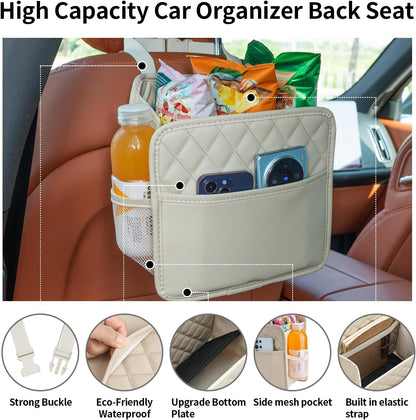 FrgKbTm Car Seat Back Hanging Bag Car Document Holder Multi-Pocket Bottle Bag Storage Box Organizer Travel Tidy Pouch Pocket Kids
