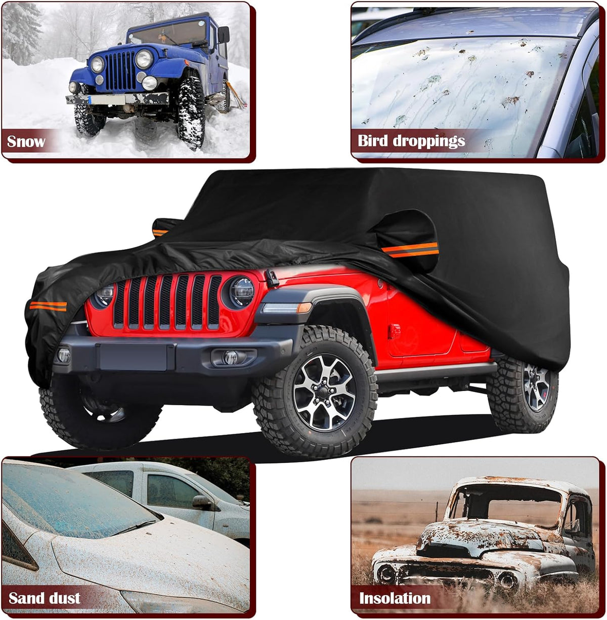 Car Cover Custom Fit for Toyota Corolla 2000-2025, Honda Civic 1991-2025, Waterproof All Weather Full Exterior Cover Rain Sun Protector Car Cover with Door Zipper