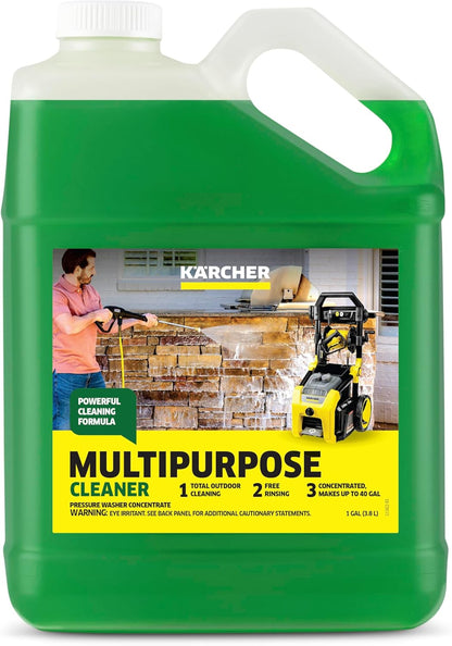 KÄRCHER Vehicle Wash and Wax, Pressure Washer Detergent, Cleans Cars, Bikes, Trucks, Boats and More, Highly Concentrated, Makes up to 40 gal of Cleaner