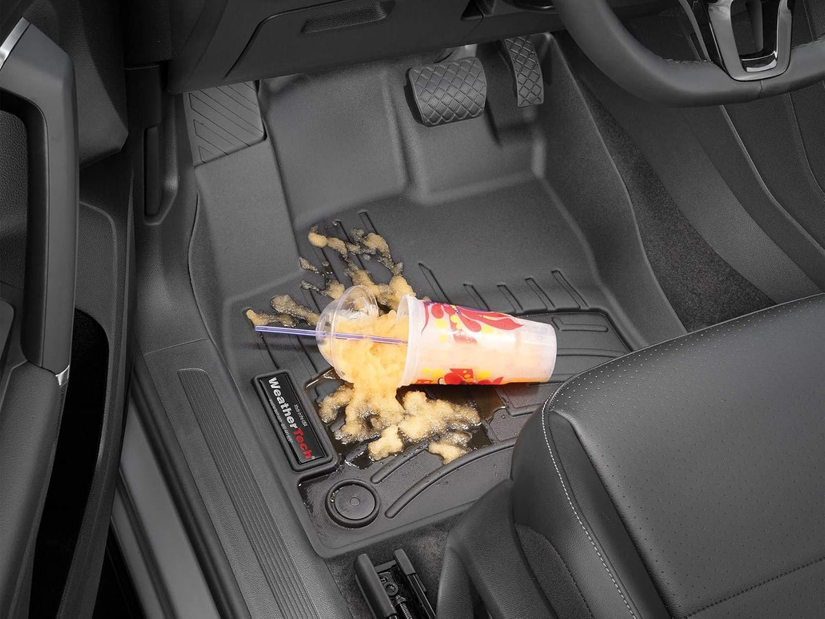 WeatherTech FloorLiners Custom Fit for 2017-2022 Honda CR-V, 2020-2022 CR-V Hybrid - 1st & 2nd Row (441110-1-2), Black
