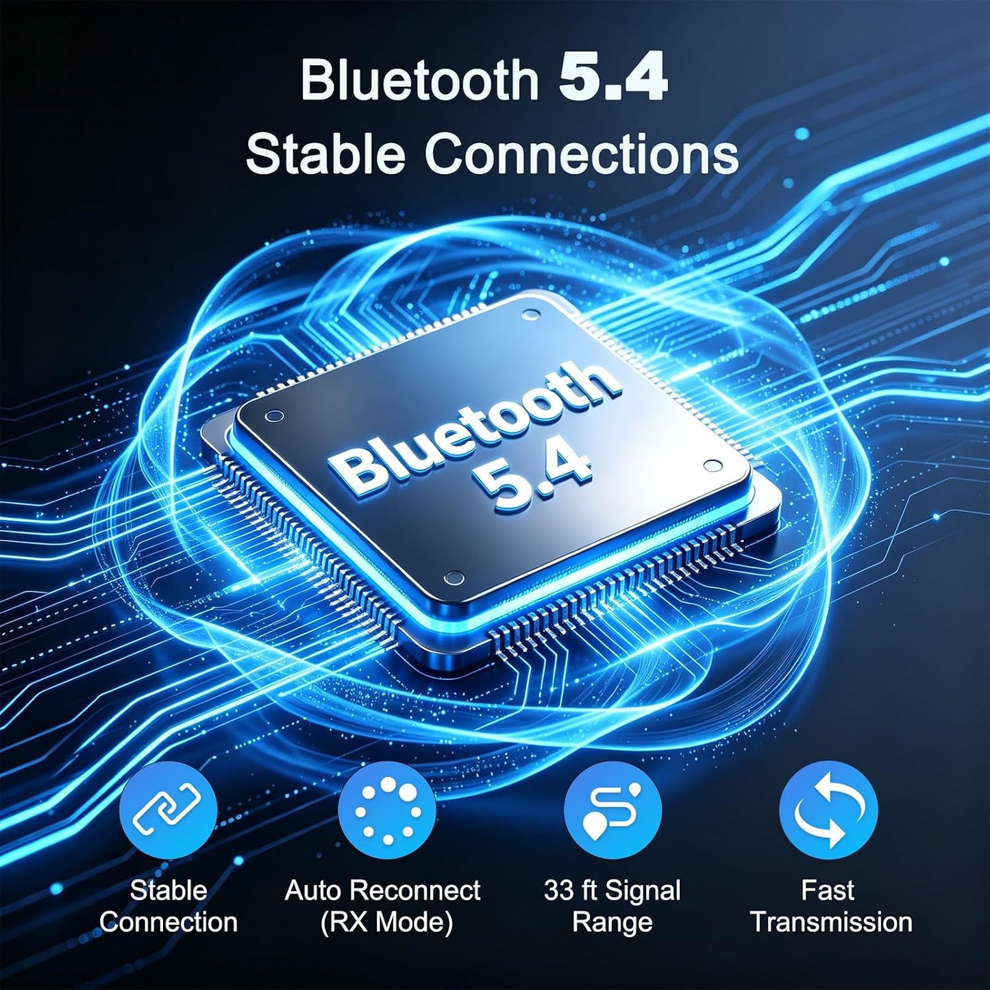 Bluetooth 5.4 AUX Adapter for Car, 2 in 1 Bluetooth Transmitter Receiver for TV Headphones Home Stereo Speaker, Hands-Free Calls, 3.5mm Wireless Audio Adapter