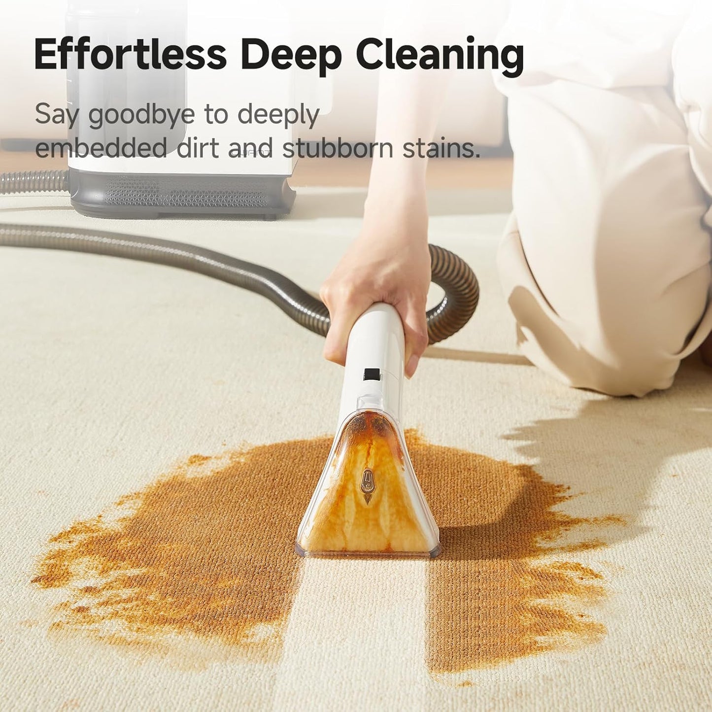 Uwant Portable Carpet Cleaner with Steam& Hot Water 18Kpa Upholstery Cleaner Machine for Pets with Cleaning Tools& Solution Carpet Steam Cleaner for set of 1 Cars,Couch,Furniture
