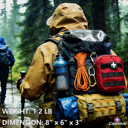 Carlebben EMT Pouch MOLLE Ifak Pouch Tactical MOLLE Medical First Aid Kit Utility Pouch (With Medical Supplies)