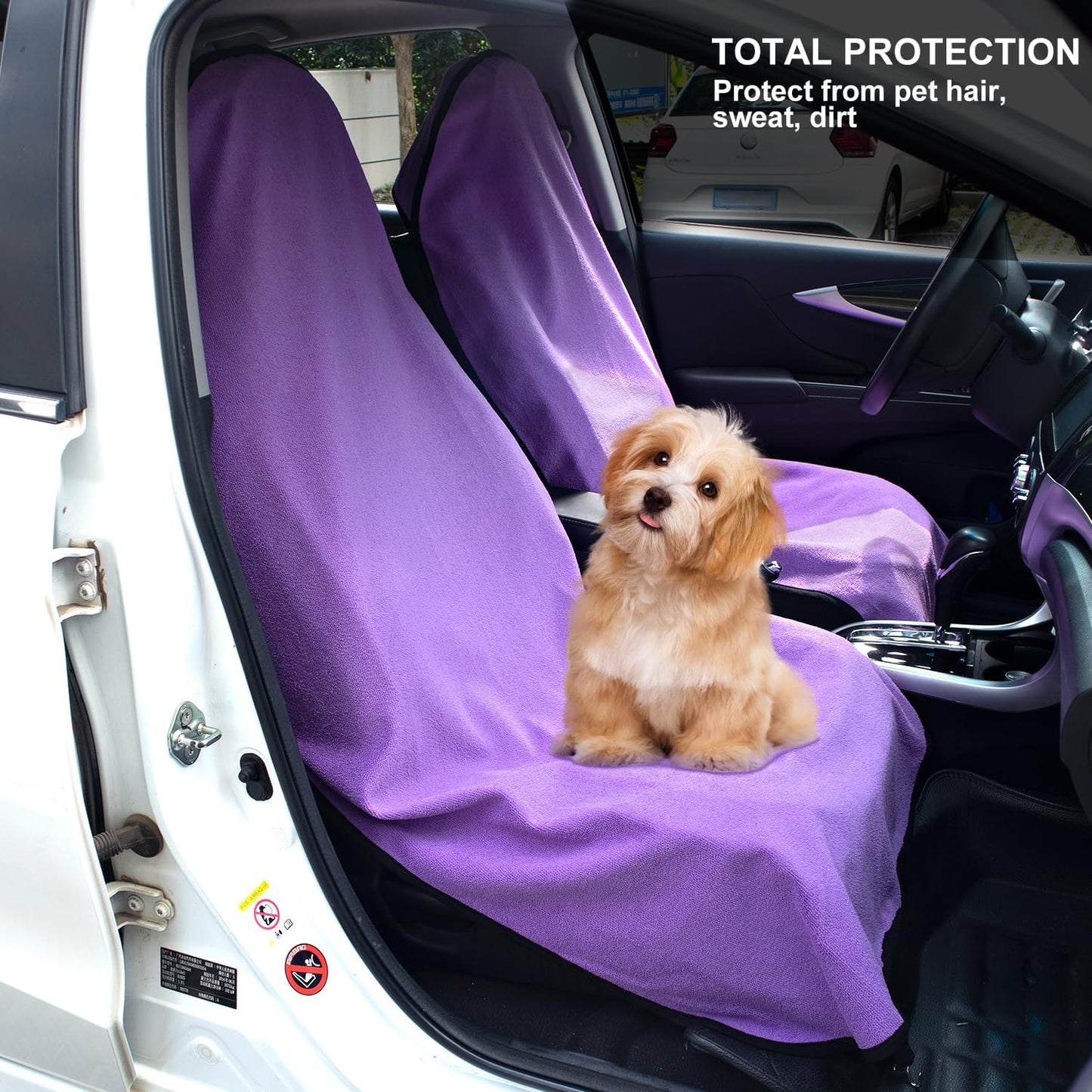 Waterproof Sweating Car Seat Cover for Post Gym Workout, Running, Swimming, Beach and Hiking, Universal Fit Non-Slip Towel Bucket Seat Protector for Cars SUV Trucks, Machine Washable (Grey)