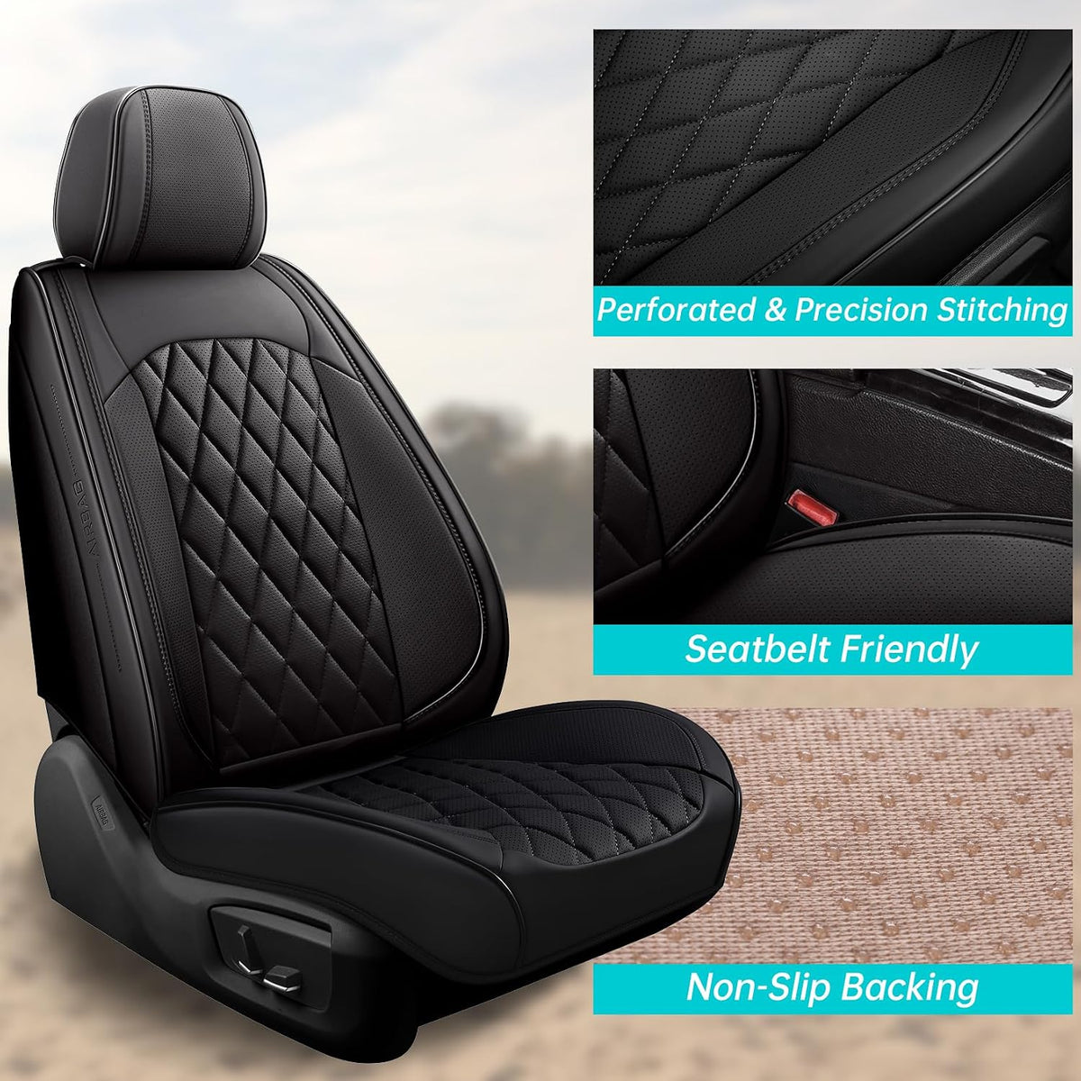 Car Seat Covers Full Set, Pink Leather Seat Covers for Car 5 Seats, Waterproof Car Seat Protector Front Seats Back Seat Cover, Automotive Carseat Cover Universal Fit for Most Cars SUV