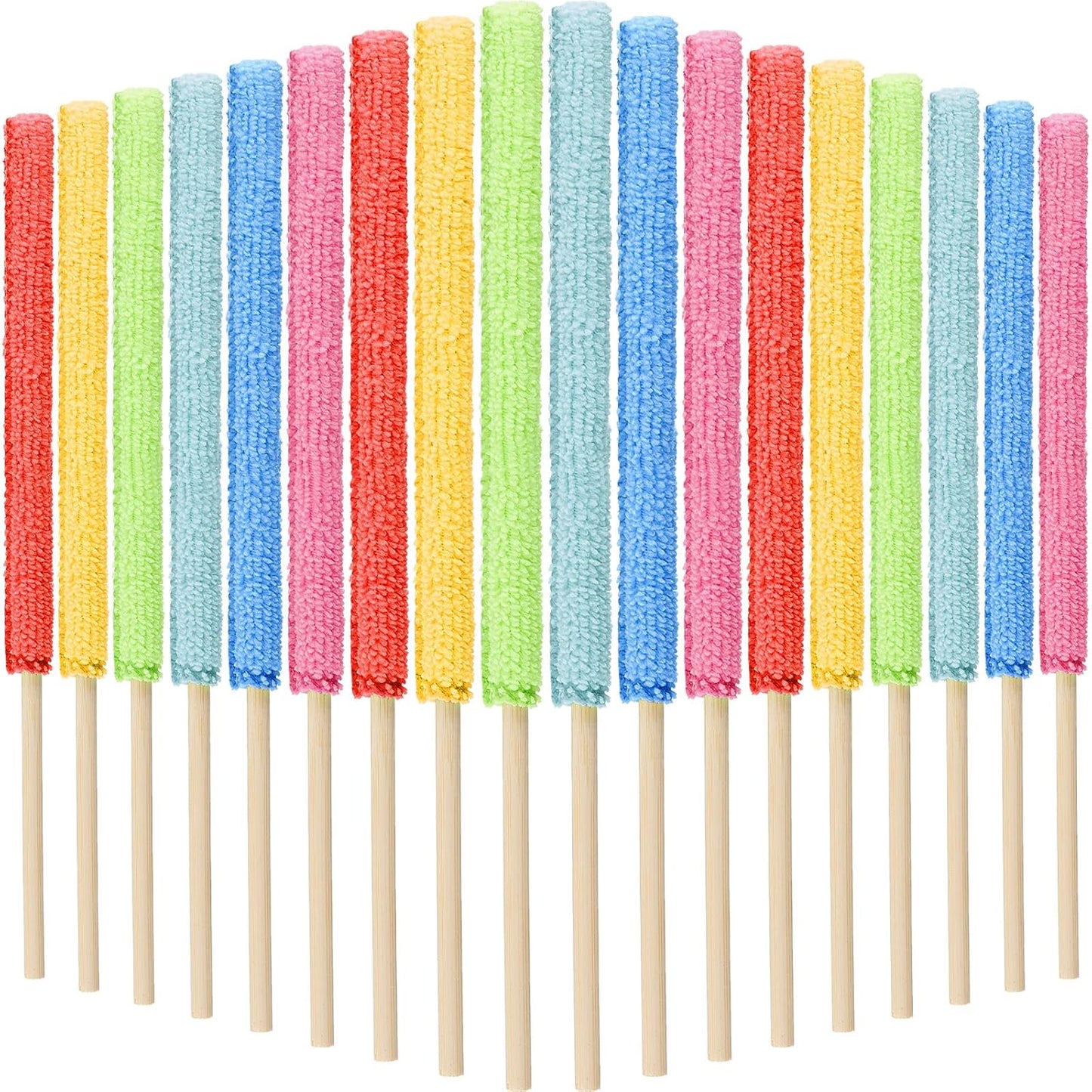 Honeydak 12 Pieces Microfiber Detail Duster Sticks Mini Duster Crevice Cleaning Tool Car Air Vent Cleaner Fan Cleaning Brush for Home Air Vent Window The Smallest Spaces