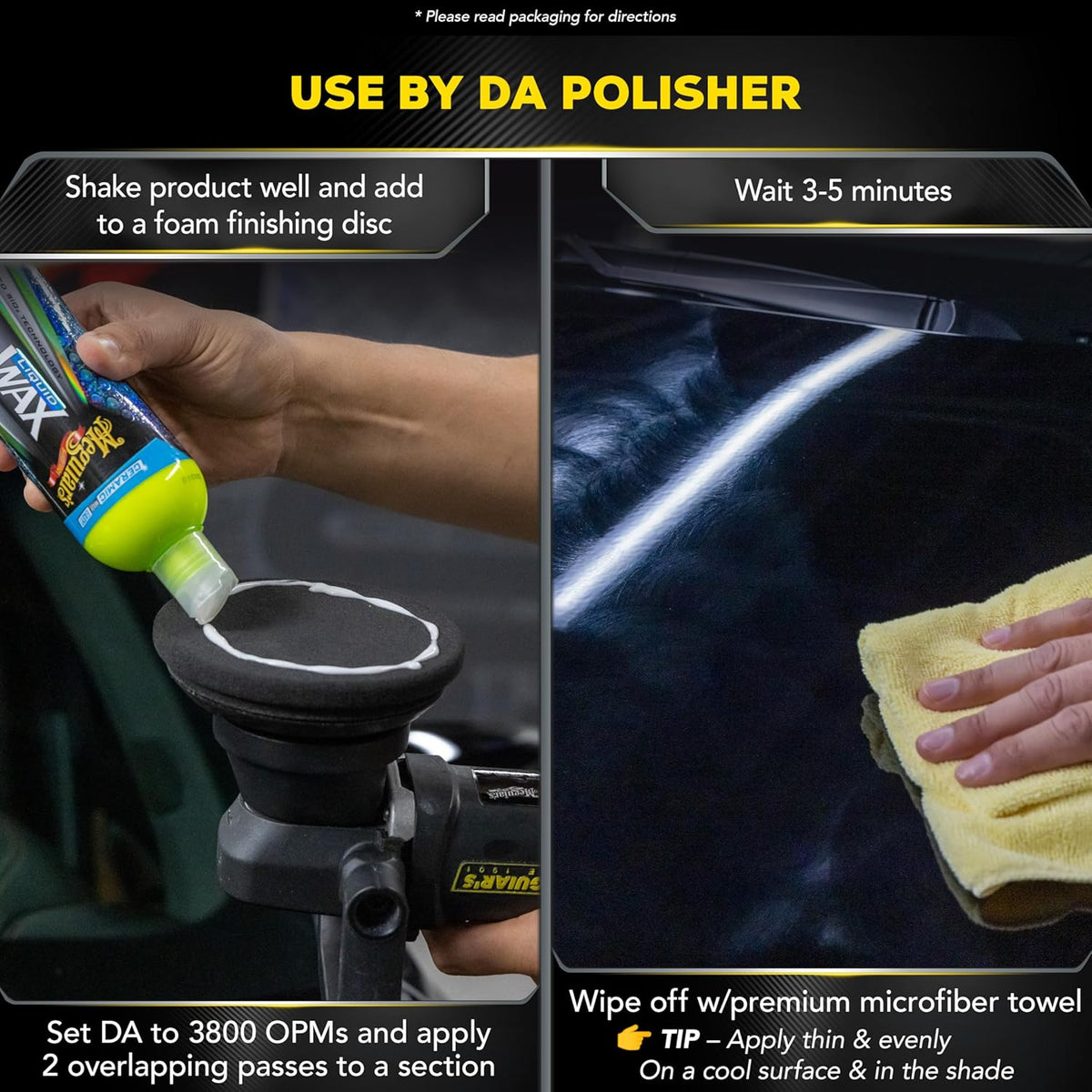 Meguiar's Hybrid Ceramic Liquid Wax, Shield Your Paint with a Residue-Free Liquid Car Wax with Advanced SiO2 Hybrid Technology and Long-Lasting Water-Beading Protection, 16 Oz Bottle