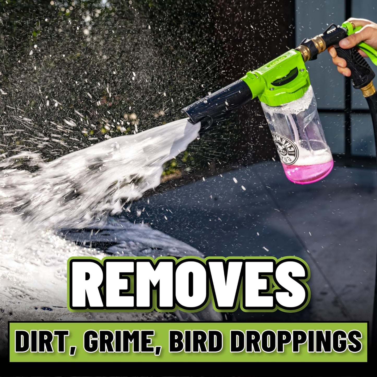 Chemical Guys Foam Blaster 6 Car Wash Gun, Chemical Guys Foam Gun, and Chenille Scratch-Free Microfiber Wash Mitt - Connects to Any Garden Hose for Thick Suds - Safe for Cars, Trucks, SUVs - 2 Items