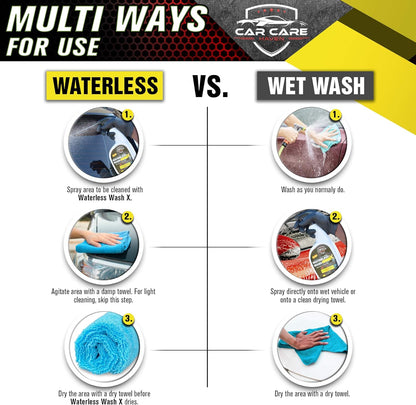 Waterless Wash X-Car Detailing Without Water (128 oz Gallon) Quick Detailer for Any Vehicle-Wash in Your Garage, at Work, or Anywhere-Spray On & Wipe Off