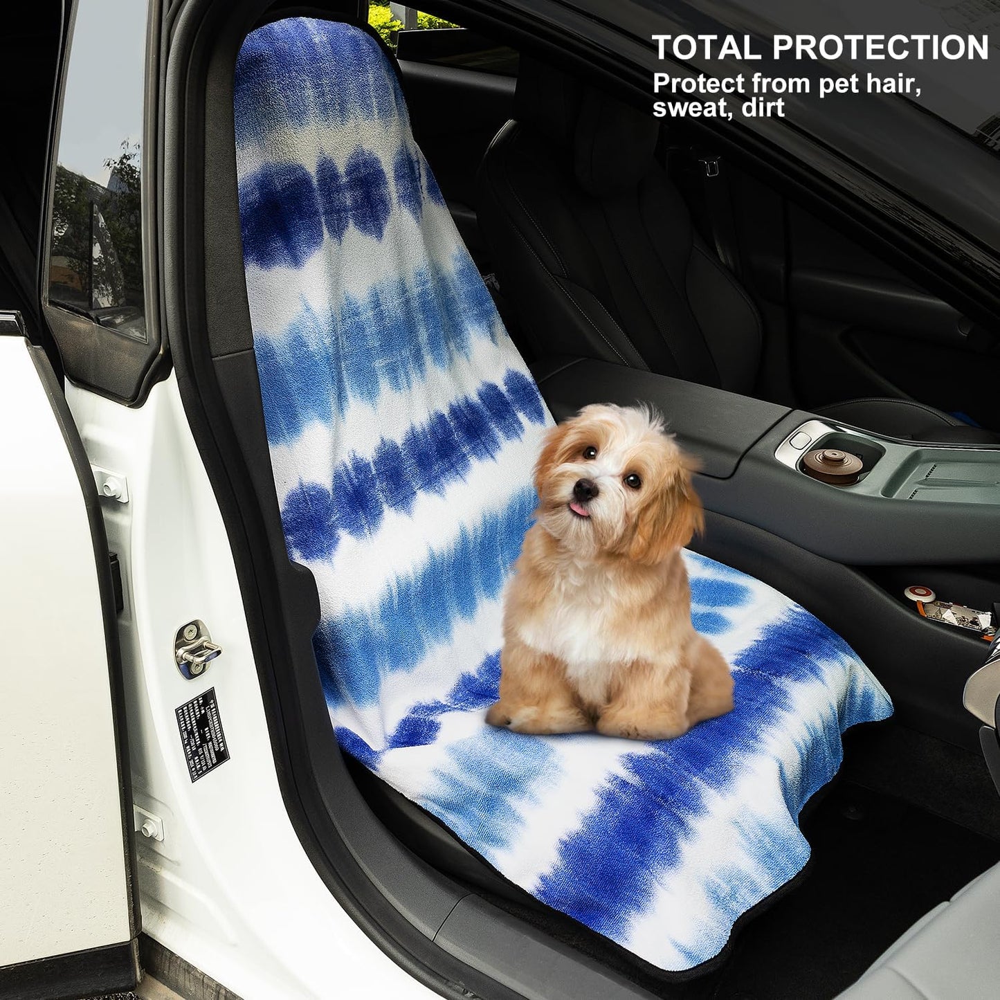Waterproof Sweating Car Seat Cover for Post Gym Workout, Running, Swimming, Beach and Hiking, Universal Fit Non-Slip Towel Bucket Seat Protector for Cars SUV Trucks, Machine Washable (Grey)
