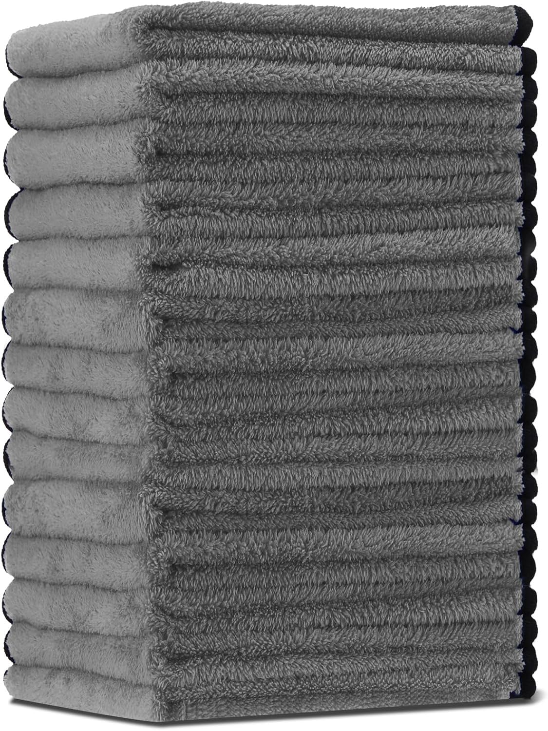 Tallew 40 Pcs Microfiber Towels:16"x16" Microfiber Drying Towels Bulk Micro Fiber Car Cleaning Cloth for Cars Drying Washing Polishing Office Windows Cleaning Household Supplies (Yellow)