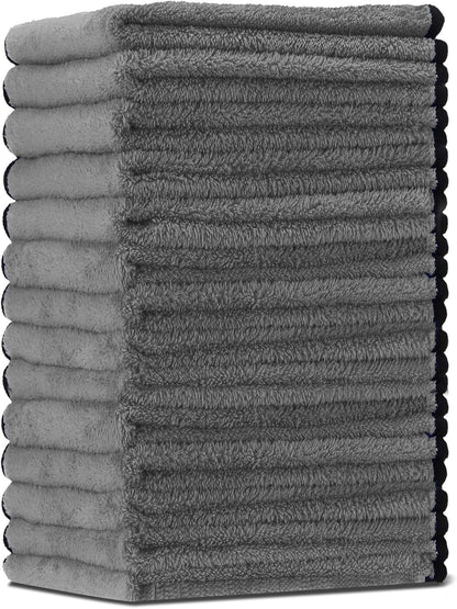 Tallew 40 Pcs Microfiber Towels:16"x16" Microfiber Drying Towels Bulk Micro Fiber Car Cleaning Cloth for Cars Drying Washing Polishing Office Windows Cleaning Household Supplies (Yellow)