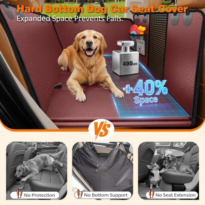 URPOWER Dog Car Seat Cover for Pets 100% Waterproof Seat Cover Hammock 600D Heavy Duty Scratch Proof Nonslip Durable Soft Back Seat Covers for Cars and SUVs