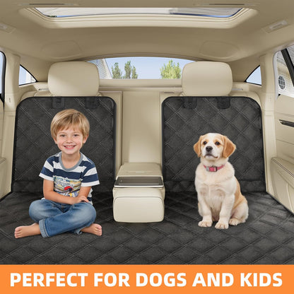 Simple Trending Dog Car Seat Cover, Back Seat Pet Bed Mat Protector Waterproof Bench Car Seat Cover, Nonslip Pet Car Bed Dog Hammock for Car, SUV, Truck