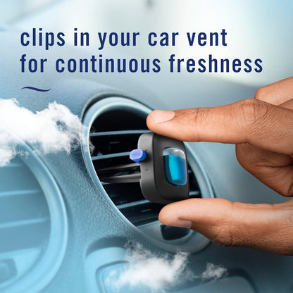 Febreze Car Air Freshener Vent Clip Platinum Ice Scent, .07 oz. Car Vent Clip, Pack of 4