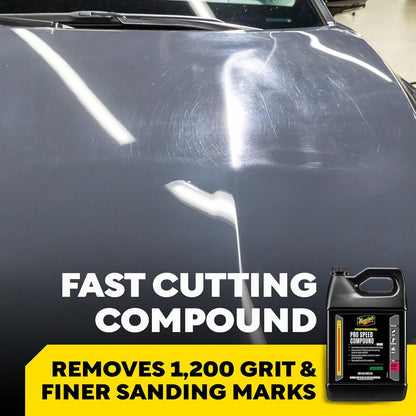 Meguiar's Pro Speed Compound M10032, Fast-Cutting Rubbing Compound for Cars, Offers Heavy Scratch and Swirl Removal, Professional Car Polish, Car Compound Removes up to 1200 Grit Sanding Marks, 32 Oz