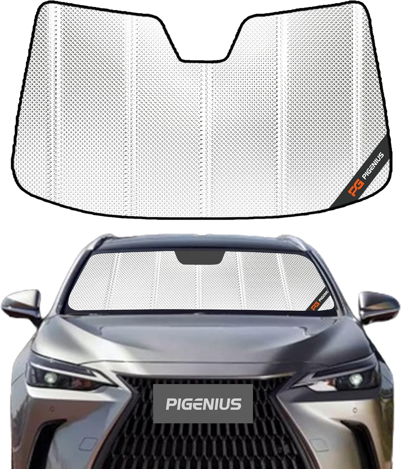 Pigenius Windshield Sun Shade for Lexus RX350/RX450h 2010-2015 Front Window Sunshade - AstraGuard