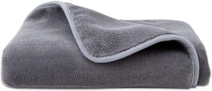 Amazon Basics Super Absorbent Microfiber Car Drying Towel, Streak-Free, Non-Abrasive, 36"L x 25"W, Gray
