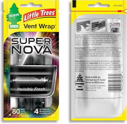 LITTLE TREES Car Air Freshener | Vent Wrap Provides Long Lasting Scent, Invisibly Fresh | New Car Scent, 16 Air Fresheners