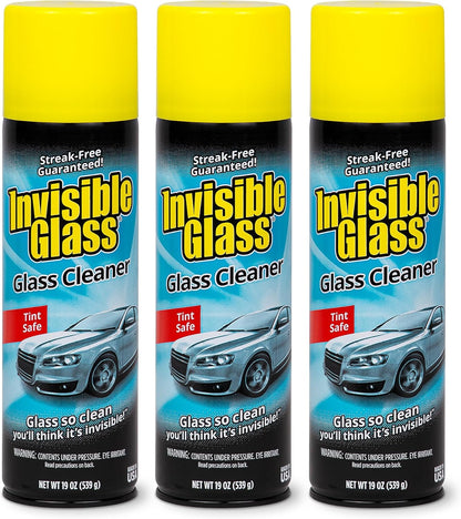 Invisible Glass 91164-6PK Premium Aerosol Glass Cleaner Spray for Car Windshields and Windows, Automotive and Home Window Cleaner, Streak-Free, Ammonia-Free, Tint-Safe – 19 oz (Pack of 6)
