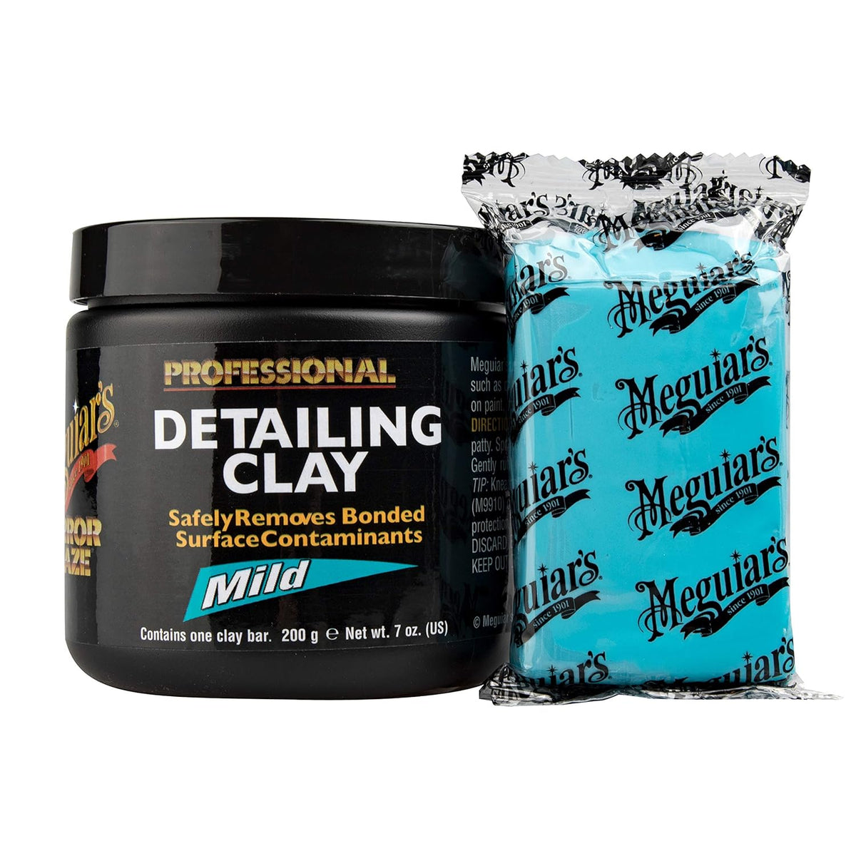 Meguiar's Professional Detailing Clay, Mild, C2000 - Car Clay Bar Safely Removes Contaminants Bonded on Paint for a Smooth, Glossy Finish - Premium Clay Bars Auto Detailing and Paint Prep, 200 Grams