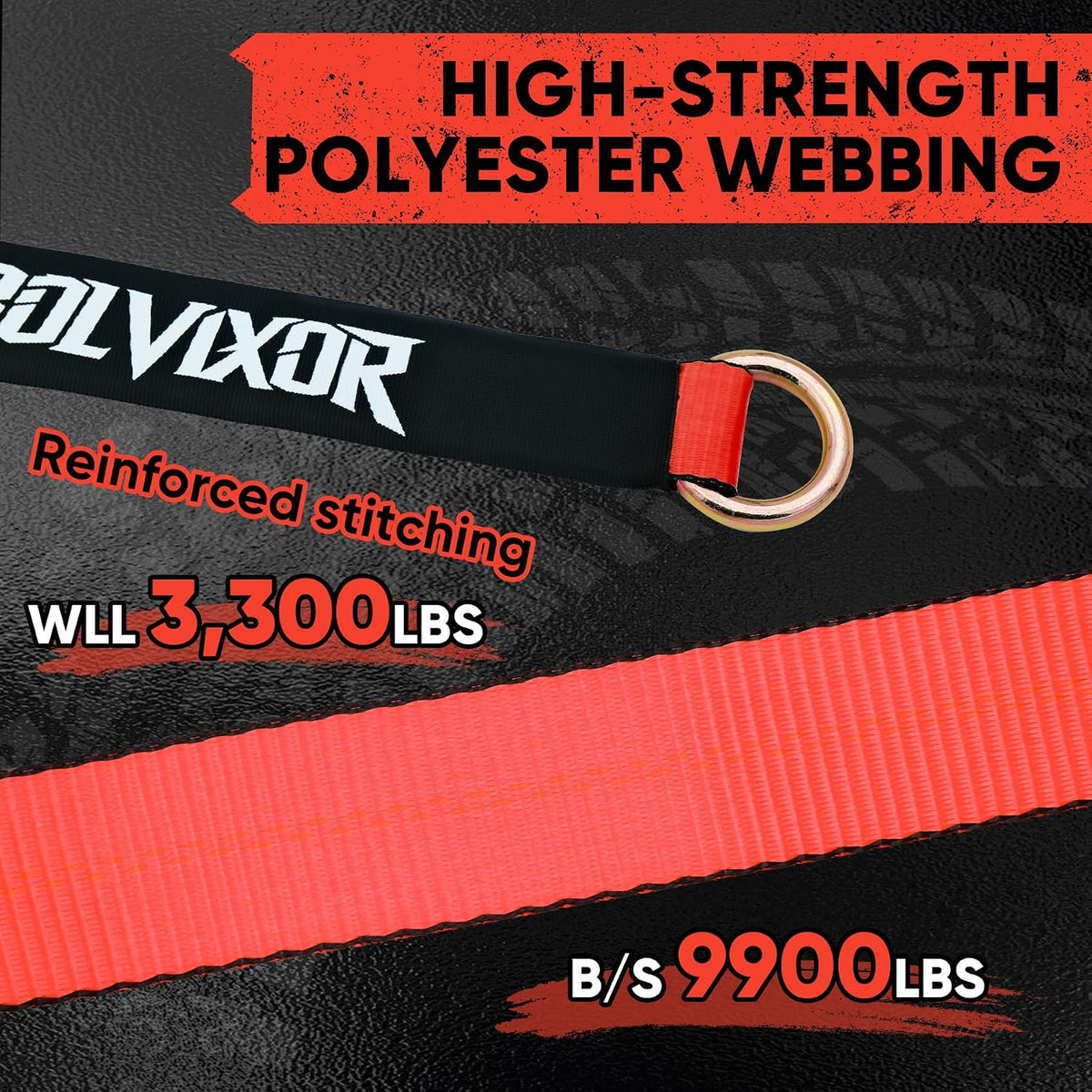 4 Pack Car Tie Down Straps for Trailers - 2" x 96" - 9900LBS Break Strength - Heavy Duty Tire Ratchet Straps with Flat Hooks for Hauling UTV, SUV, Truck, Any Cars