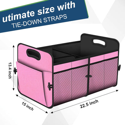 Femuar Car Trunk Organizer with Large Capacity Waterproof Car Accessories for Women & Men, Collapsible Trunk Organizer for Suv/Jeep/Sedan,Tools (Black, Standard)