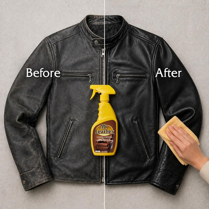 Cleaner and Conditioner - Safe for All Leather & Vinyl - Hydrate and Shine with Water-Repellent Protection for Couches, Car Interior, Shoes, and Bags (16 oz)
