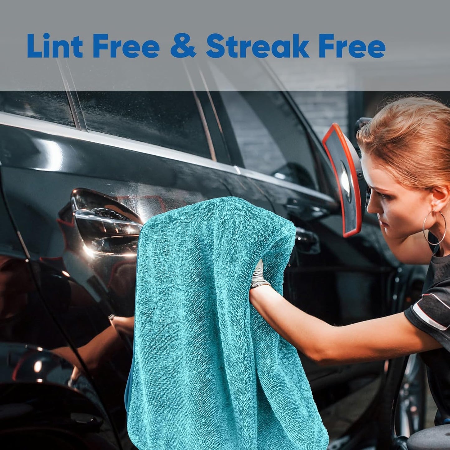 HOMEXCEL Microfiber Cleaning Cloth 12 Pack, 12.5 x 12.5 inch Microfiber Towels for Cars, Ultra Absorbent Washing Cloth, Lint Free Streak Free Cleaning Rags for Car, Kitchen, and Window (Grey)