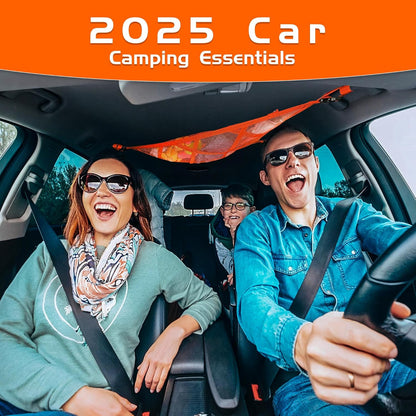 31.5"x21.6" car Ceiling Cargo net for 3-Handle & 4-Handle Vehicles, Double-Layer roof Storage Organizer, mesh car Storage for Road Trips, Camping, SUV, Jeep, 4runner, Ford, Chevy