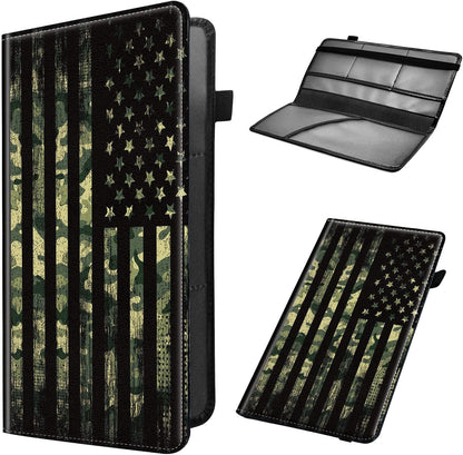 Car Registration and Insurance Holder, Leather Car Glove Box Organizer, Cool Car Accessories for ID, Driver's License Cards & Essential Document, business cards, Men&Women, Retro Audio Cassette