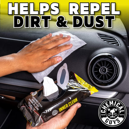 Chemical Guys InnerClean Interior Quick Detailer Cleaner and Protectant for Dashboards Door Panels Seats Trim and Surfaces Non Greasy Interior Car Cleaning Spray and Interior Detailer Spray 16 oz